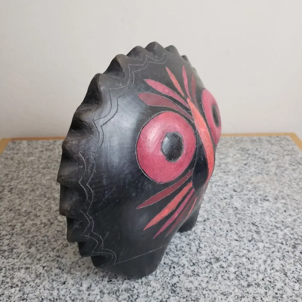 Vintage Max Kerlow? Sculpture Folk Art‎ Mexican Pottery Owl Statue Figure. Heavy